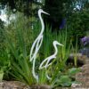 herons sculpture - white