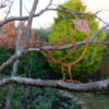 Woody Metal Bird Sculpture