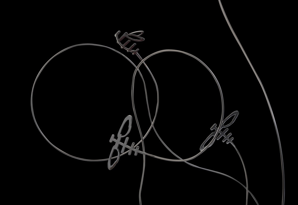 bee sculpture close up