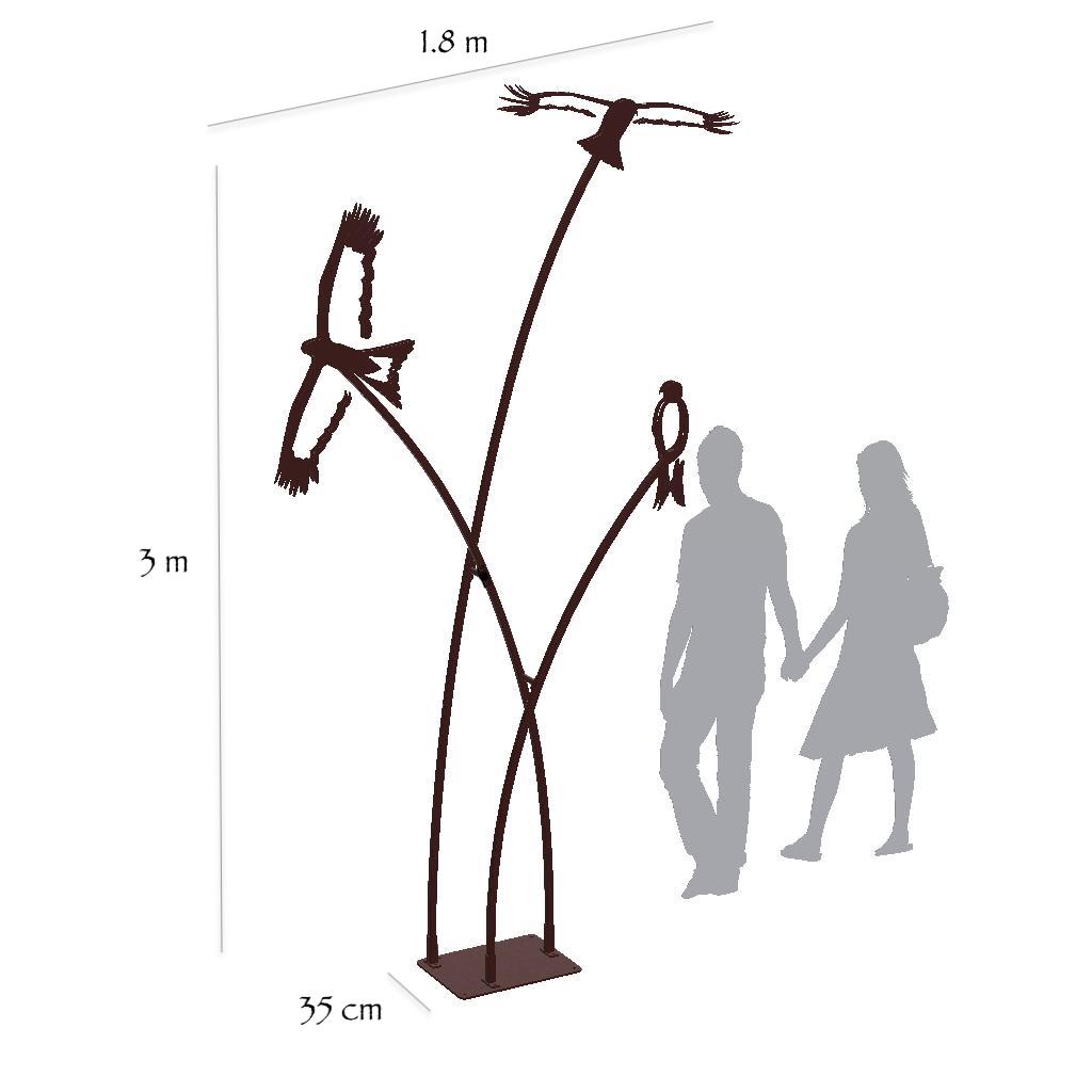 bird sculpture sizes