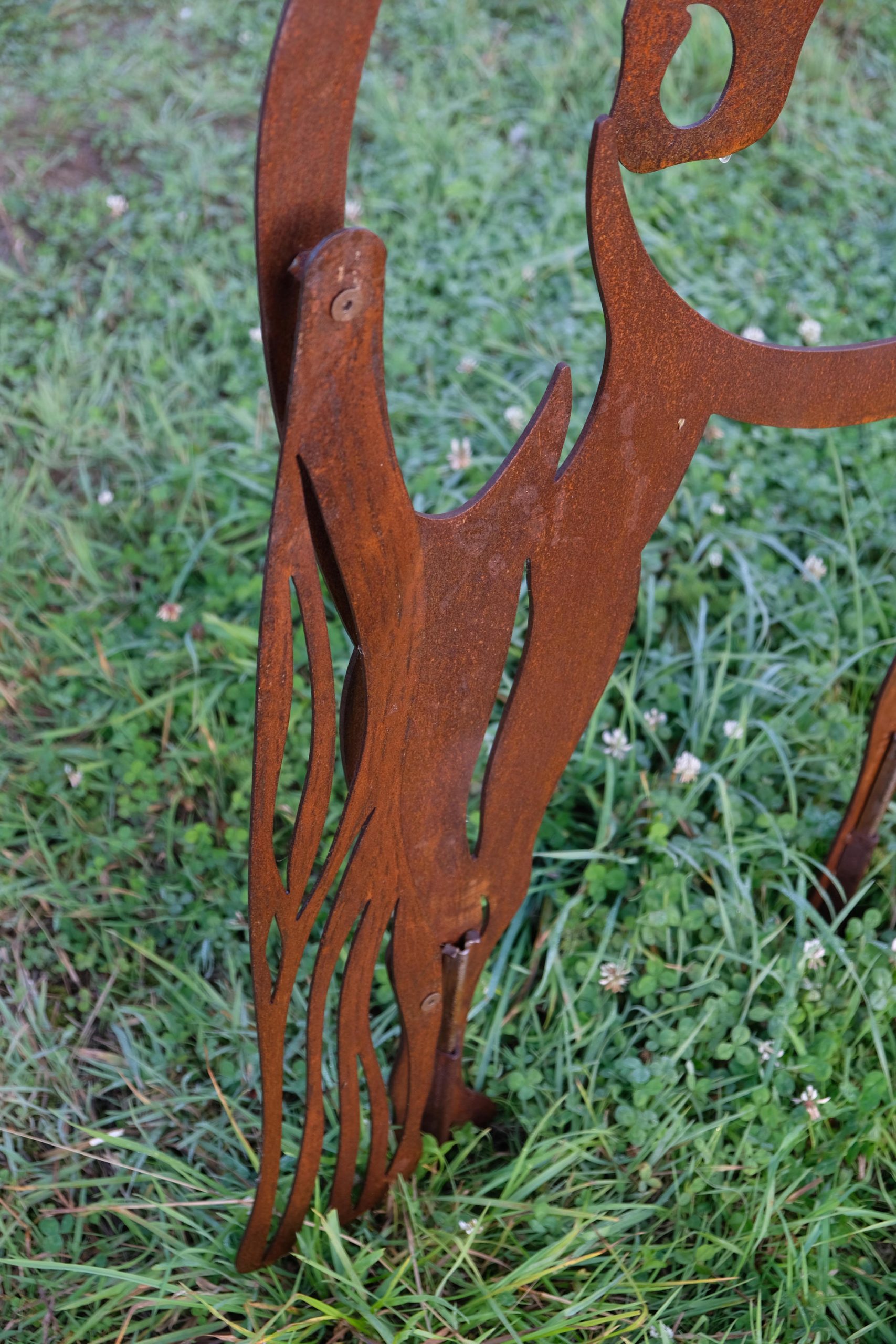 horse sculpture closeup