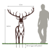 metal stag sculpture sizes