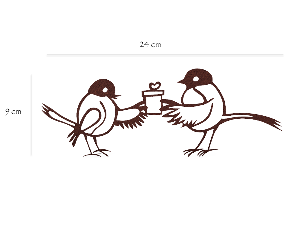 polished metal robin sizes