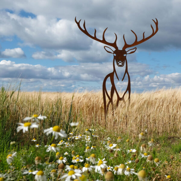 stag sculpture metal